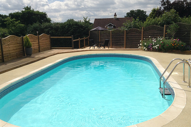 Holiday cottage with pool.