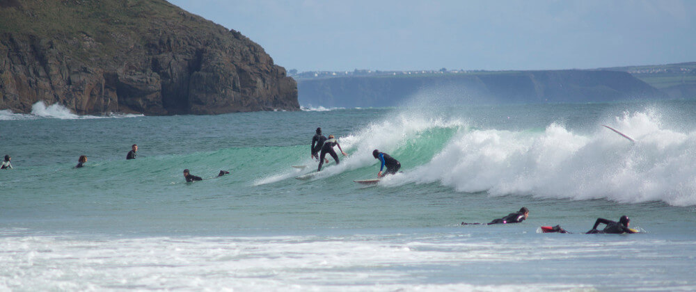 Praa Sands Surfing Body Boarding