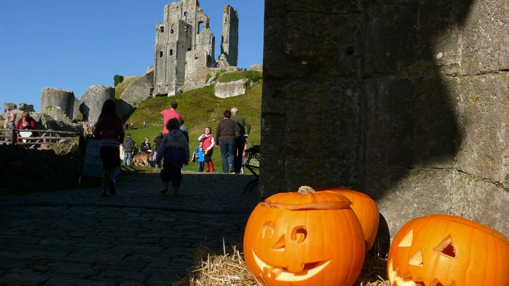 Corfe Castle at Halloween