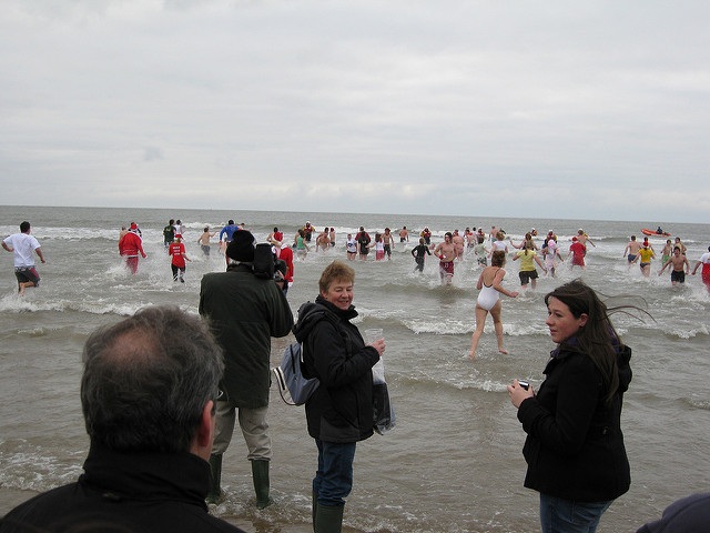 Christmas Day Swim in Ocean