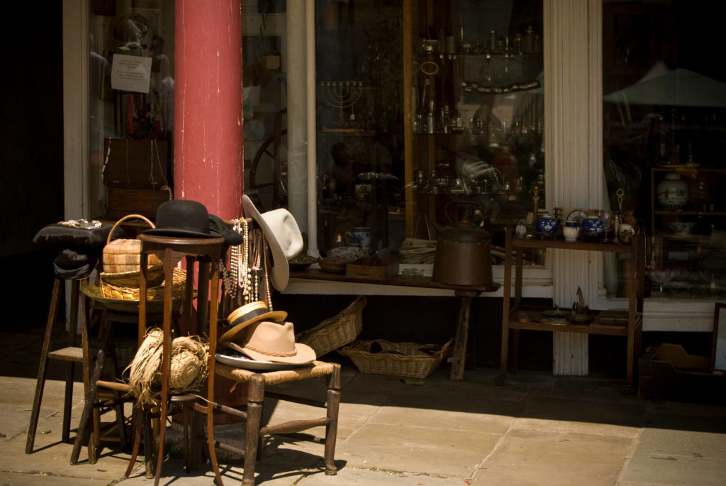 Outside an Antique Shop Totnes Devon