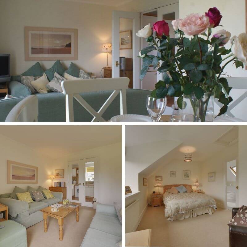 Collage of images of Linney Cottage Dittisham