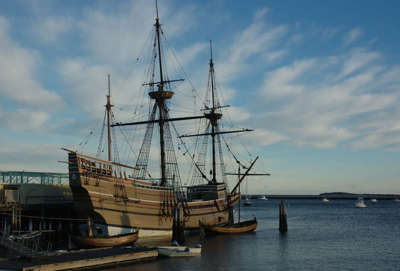 Mayflower replica ship in Plymouth, MA