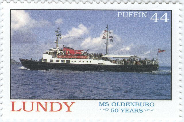 Lundy Island puffin stamp