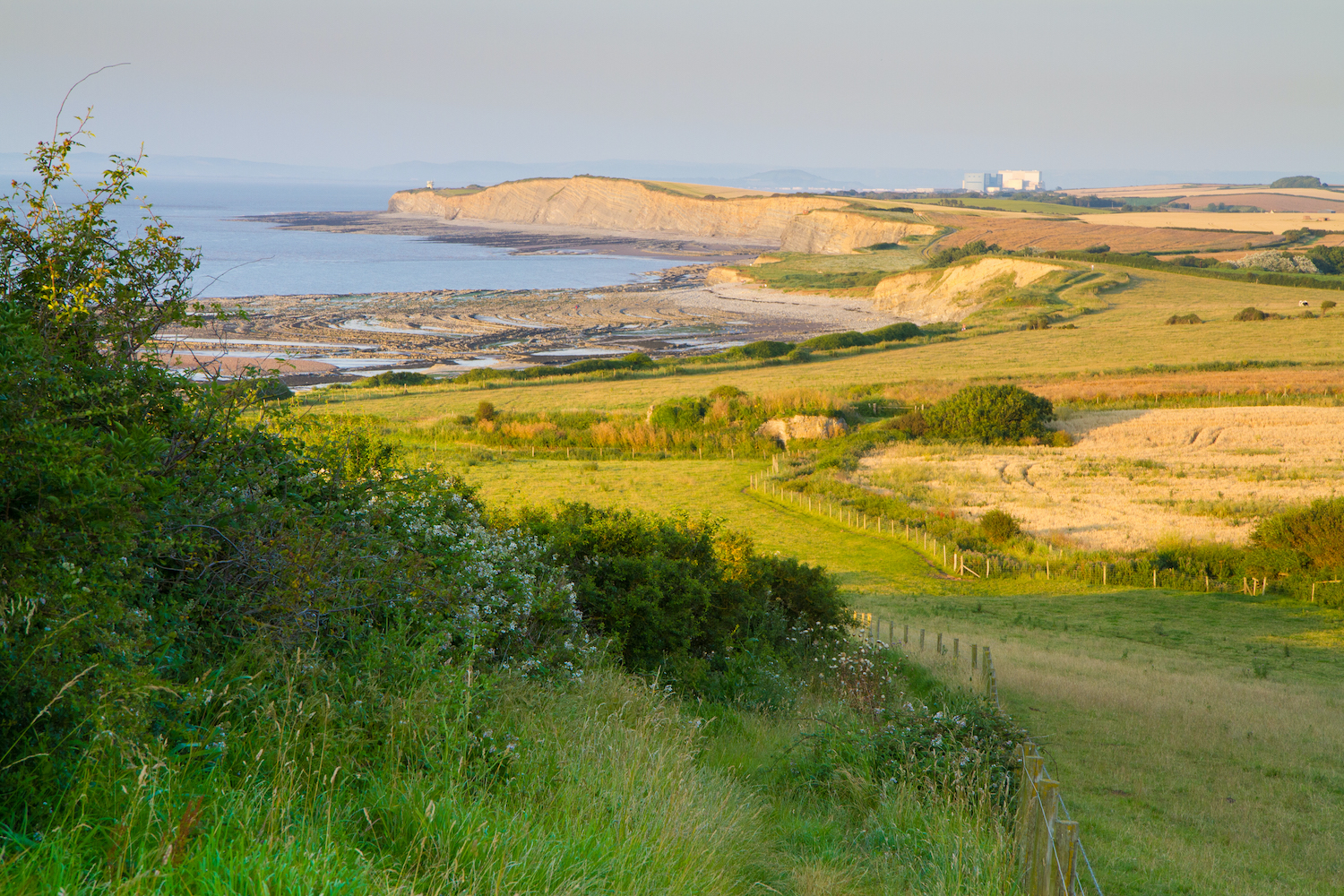 Kilve beach and coastline Somerset England