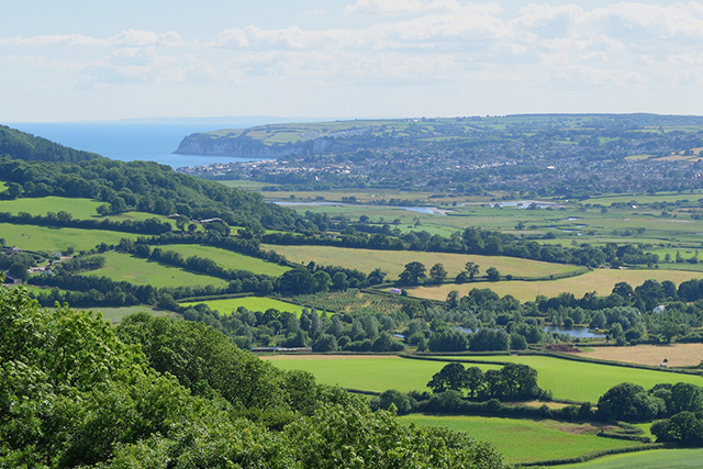 View of Axe Valley in East Devon - buying a holiday home in the West Country.