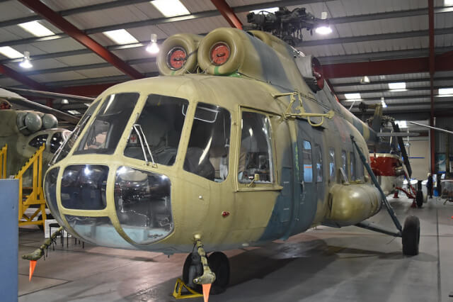 Mil-Mi-8PS-07-red-helicopter-used-in-Black-Widow-in-The-Helipcopter-Museum-Weston-super-Mare