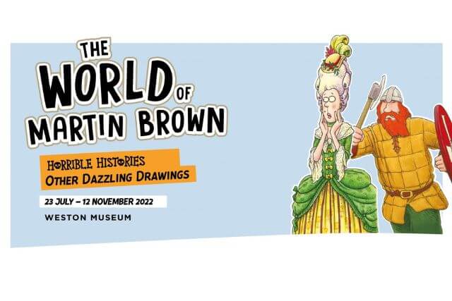 The World of Martin Brown exhibition at Weston Museum in Weston-Super-Mare, Somerset.