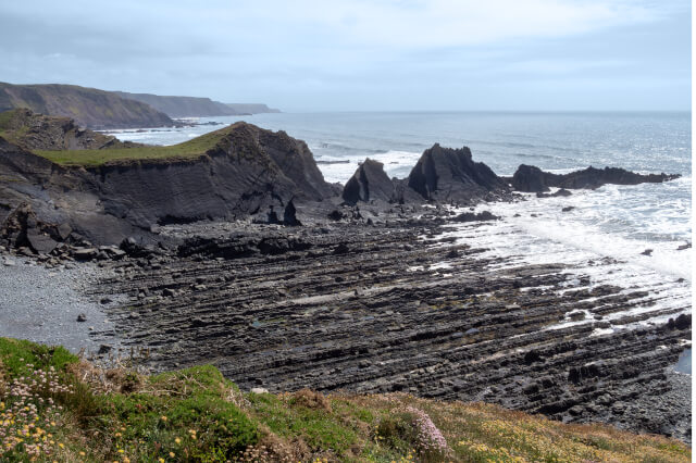 Hartland Quay Rock Formations on Beach North Devon