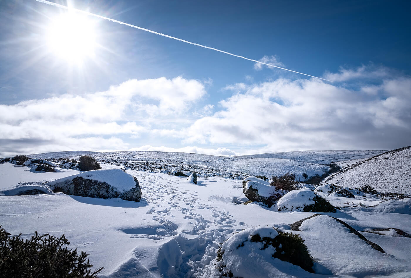 Winter view on Dartmoor