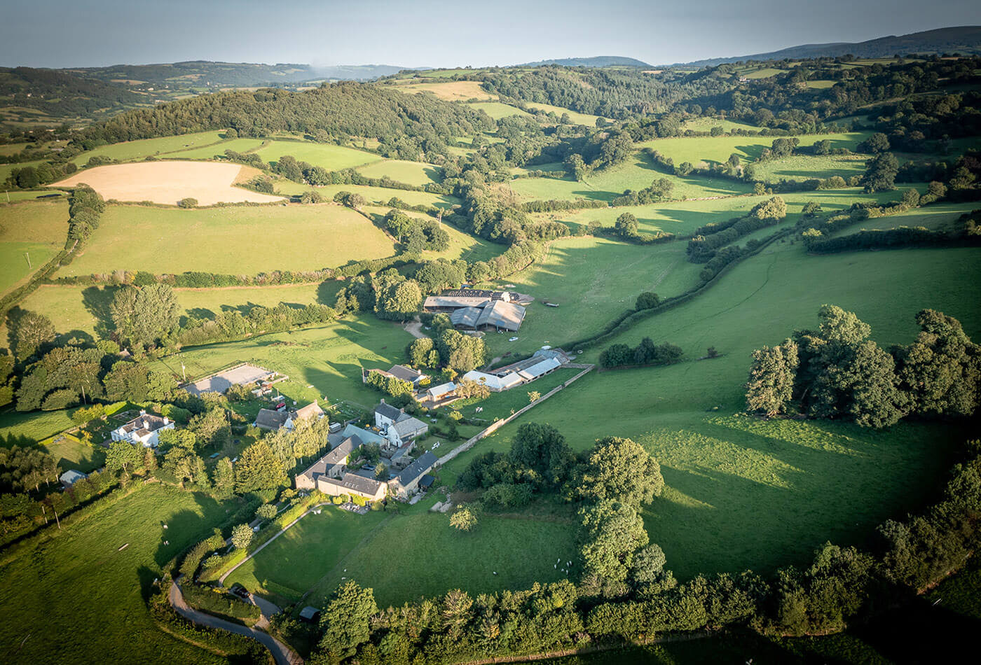 Drone footage of holiday home