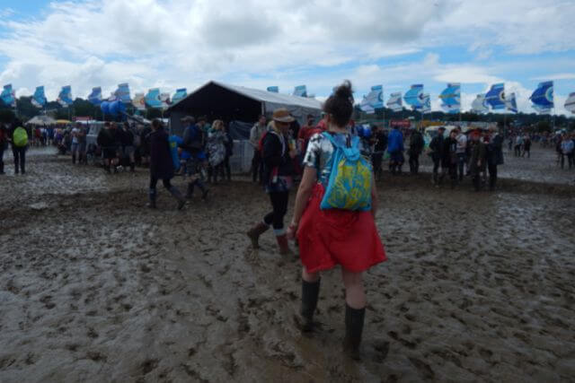 One of the muddiest Glastonbury Festivals on record in 2016.